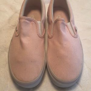 Brand new pink sip on Vans tennis shoes